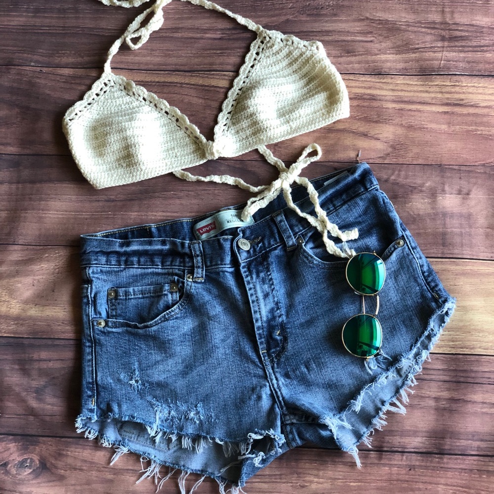 Vintage Levi 505 High Waisted Cut Off Shorts!